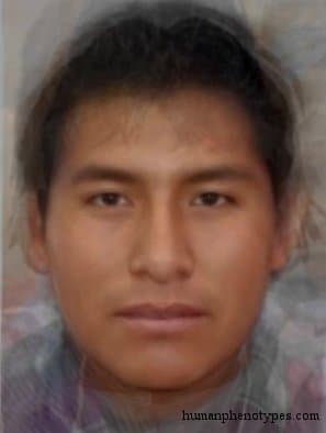 Central Andid phenotype average face