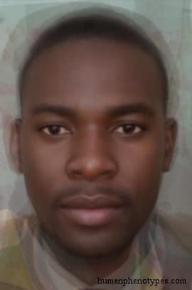 Central Bantuid phenotype average face composite
