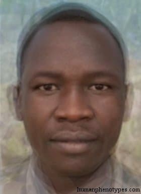 East Sudanid phenotype average face