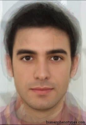 Gracile Mediterranid phenotype average face