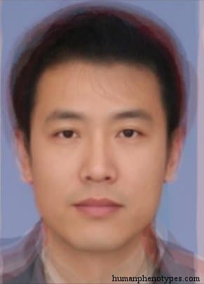 Huanghoid phenotype average face composite