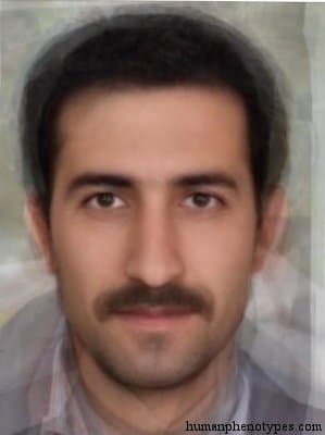 Iranid phenotype average face composite