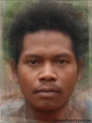 Jahai Semangid phenotype average face