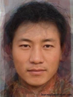Kham phenotype average face