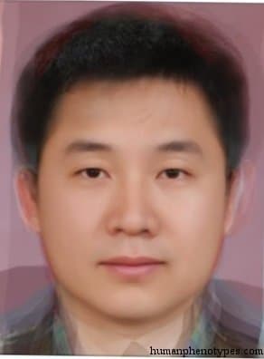 Manchu-Korean phenotype average face