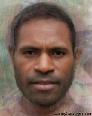 Mountain Melanesid phenotype average face