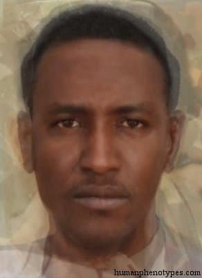 Saharan Ethiopid phenotype average face